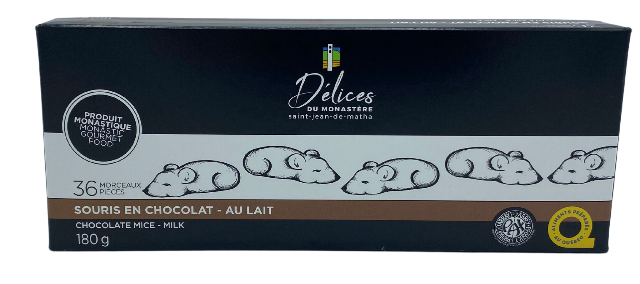Boîte de 36 souris en chocolat au lait