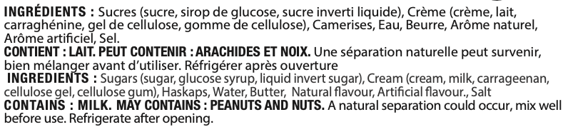 DDM caramel à la camerise