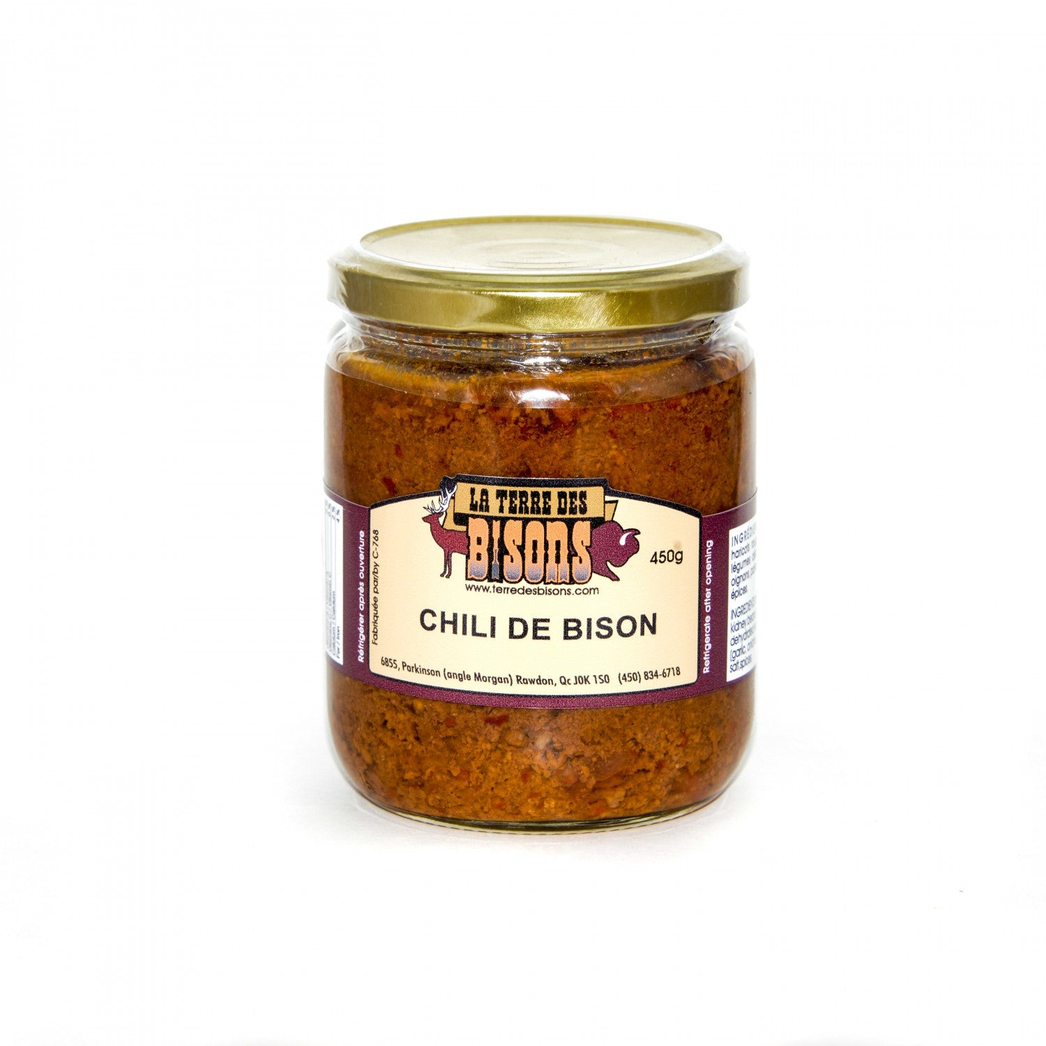Chili de bison 450 g