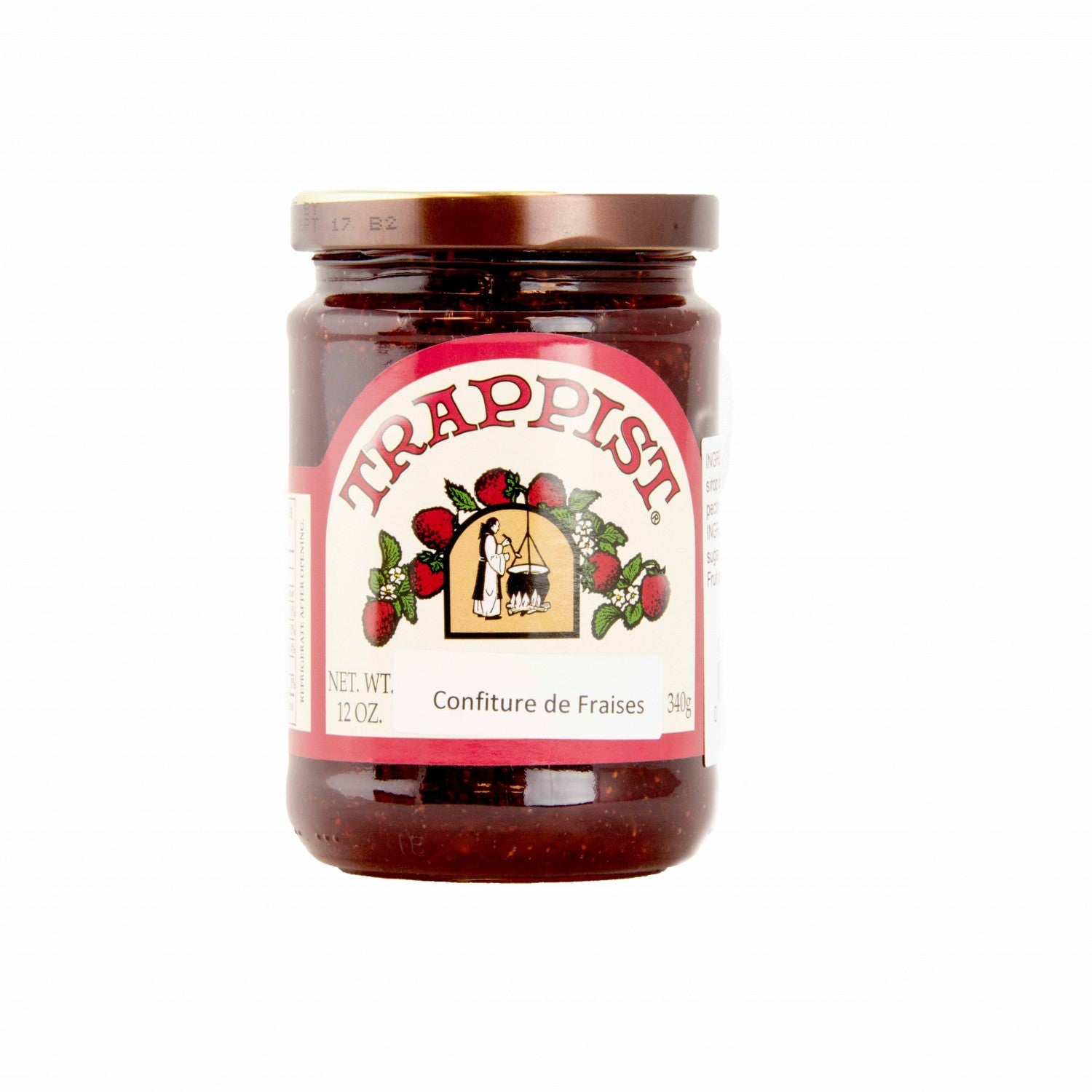 Confiture de fraises Trappist 340 g