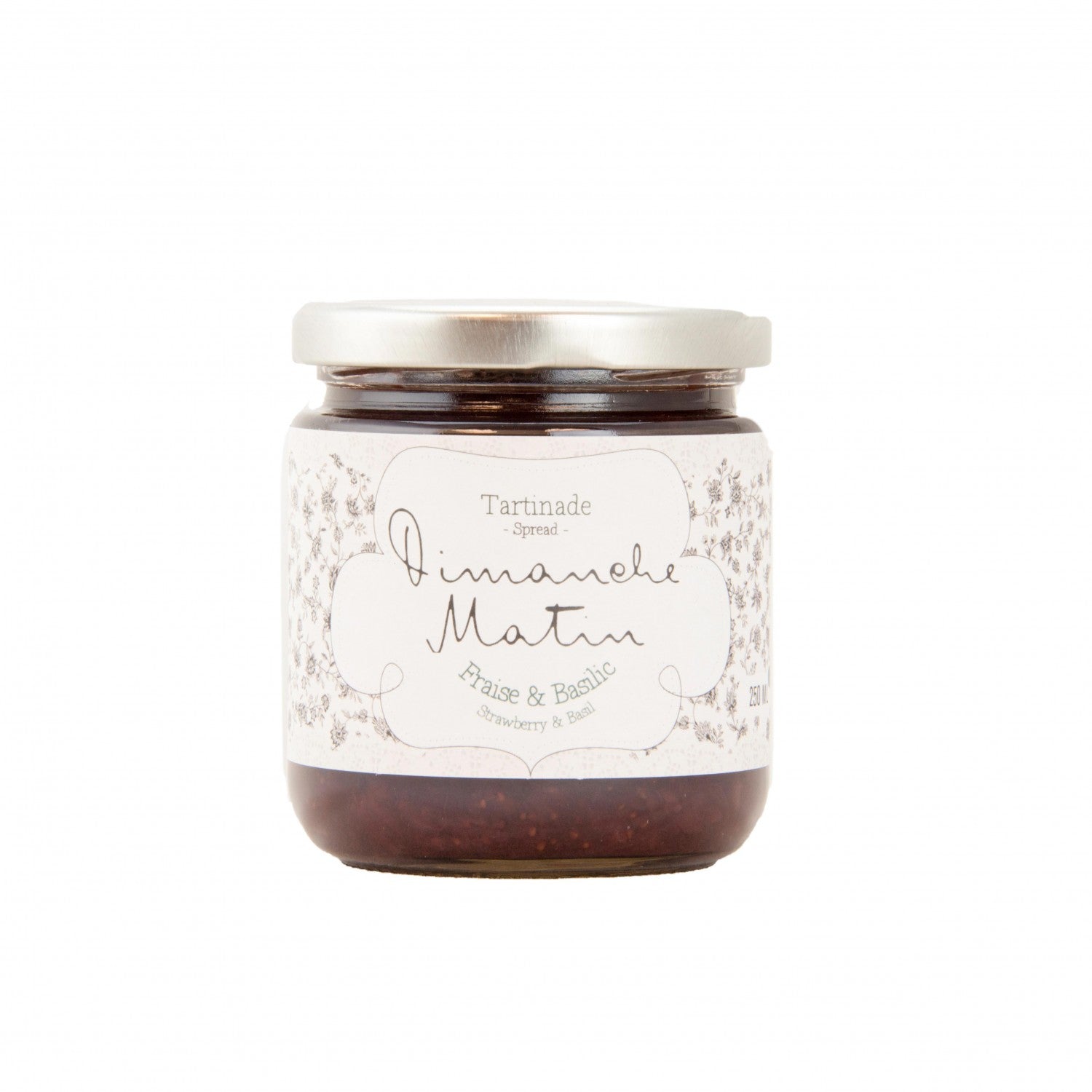Tartinade fraises et basilic Dimanche Matin 250 ml