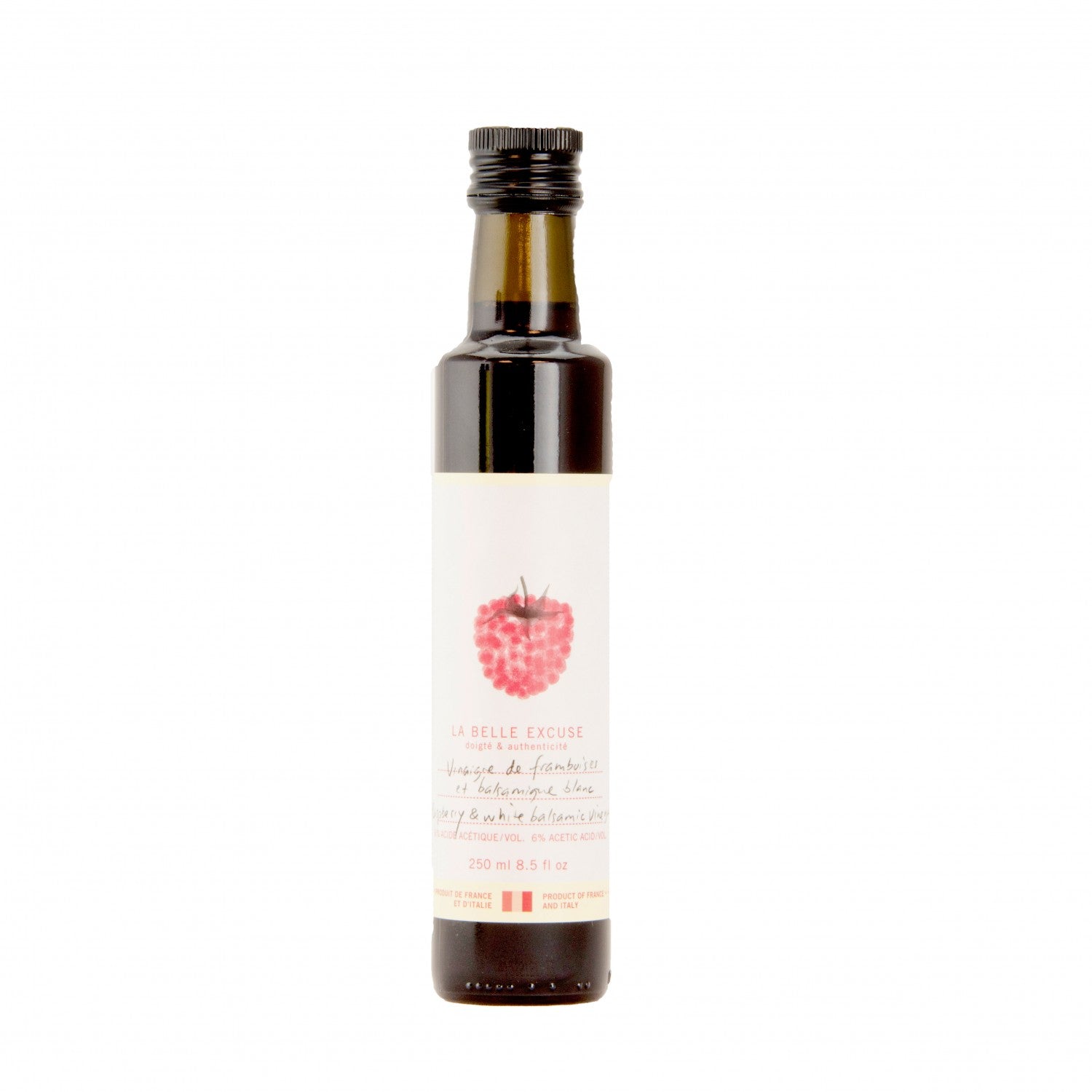 Vinaigre de framboises et balsamique blanc La Belle Excuse