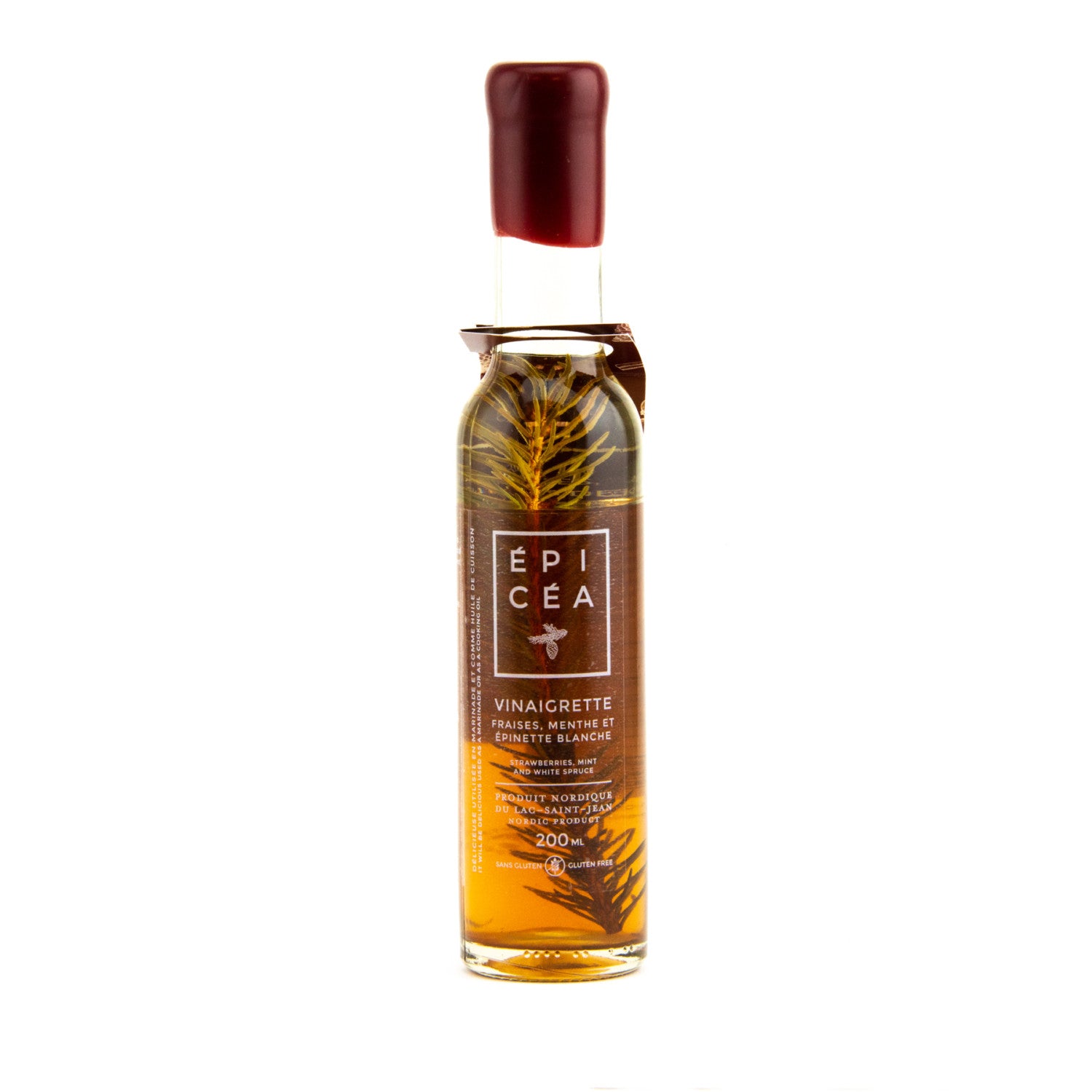 Vinaigrette fraises, menthe et épinette blanche 200ml